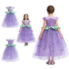 Kids Girls Costume Stage Dresses School Tulle Dress Birthday Halloween Cosplay