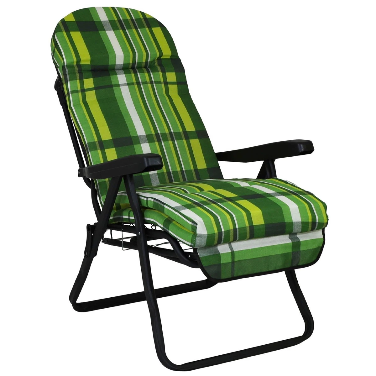 Set 2 Sdraio Pieghevoli 190 Cm Con Tetto Parasole Relax In Acciaio Nero - Foto 10