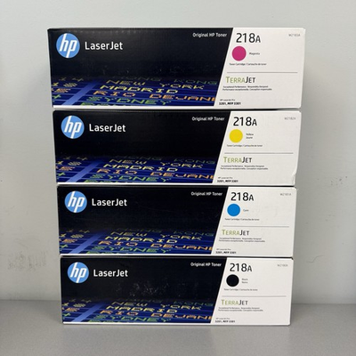 #ad HP 218A Complete Toner Set KYCM for LaserJet Pro 3201dw MFP 3301fdw Genuine New $369.00