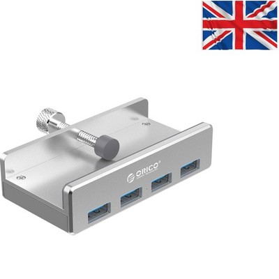 Eleganter Aluminium 4-Port USB Hub mit Klemmdesign - schnelle Datenübertragungslösungen