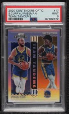 2020-21 Contenders Optic Team Tandems Stephen Curry James Wiseman PSA 9 MINT 2l4
