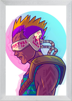 Virtual Reality Man Framed Wall Art Poster Canvas Print Picture