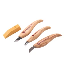 Flexcut Chip Carving 3 pc. Set with Sharpening Compound