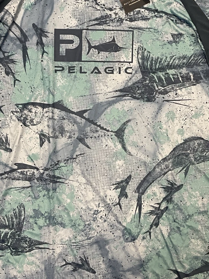 Camisa de Pesca Pelagic Vaportek Para Hombre XXL 2XL Azul Mar Everglades Performance Foto 3 de 4