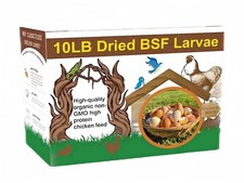 10lb Dried Black Soldier Fly Larvae Chicken Feed,100 Natural Non-GMO BSF Lar...