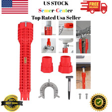 8 in 1 Faucet Wrench Tool, Water Pipe Wrench with Comfortable Grip, Tap Spanner