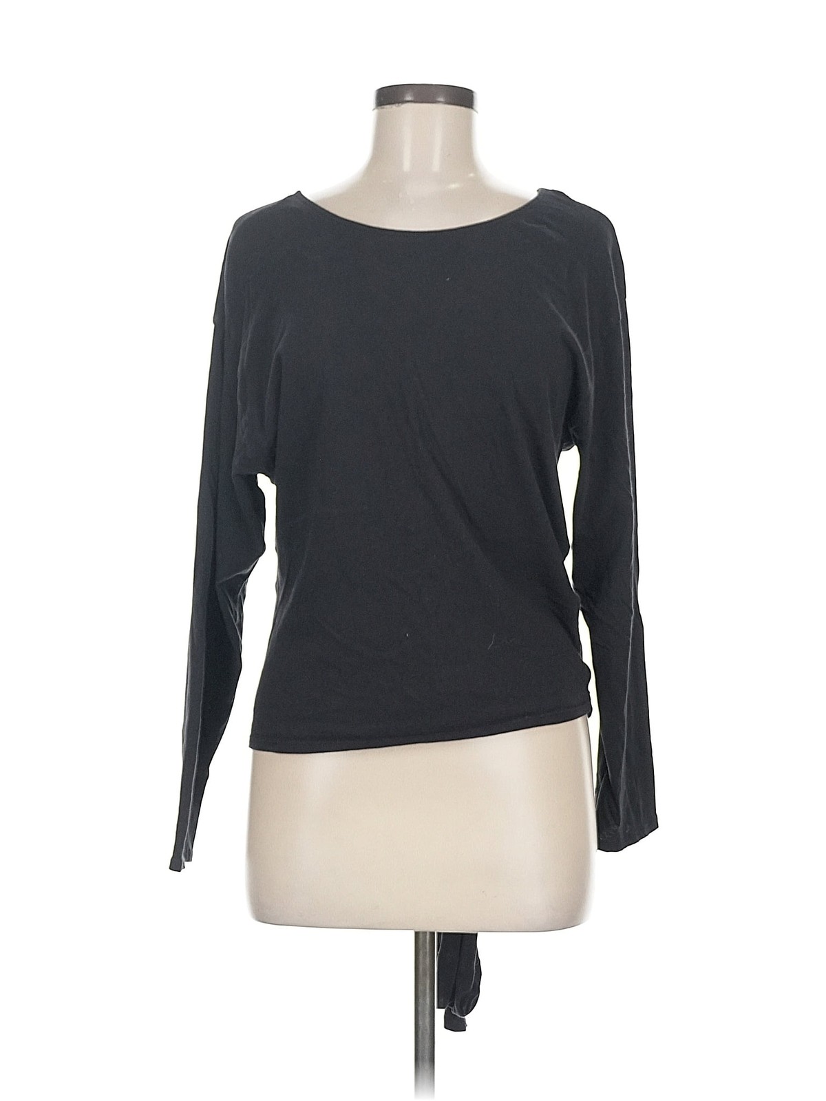 Zara Basic Women Gray 3/4 Sleeve T-Shirt M