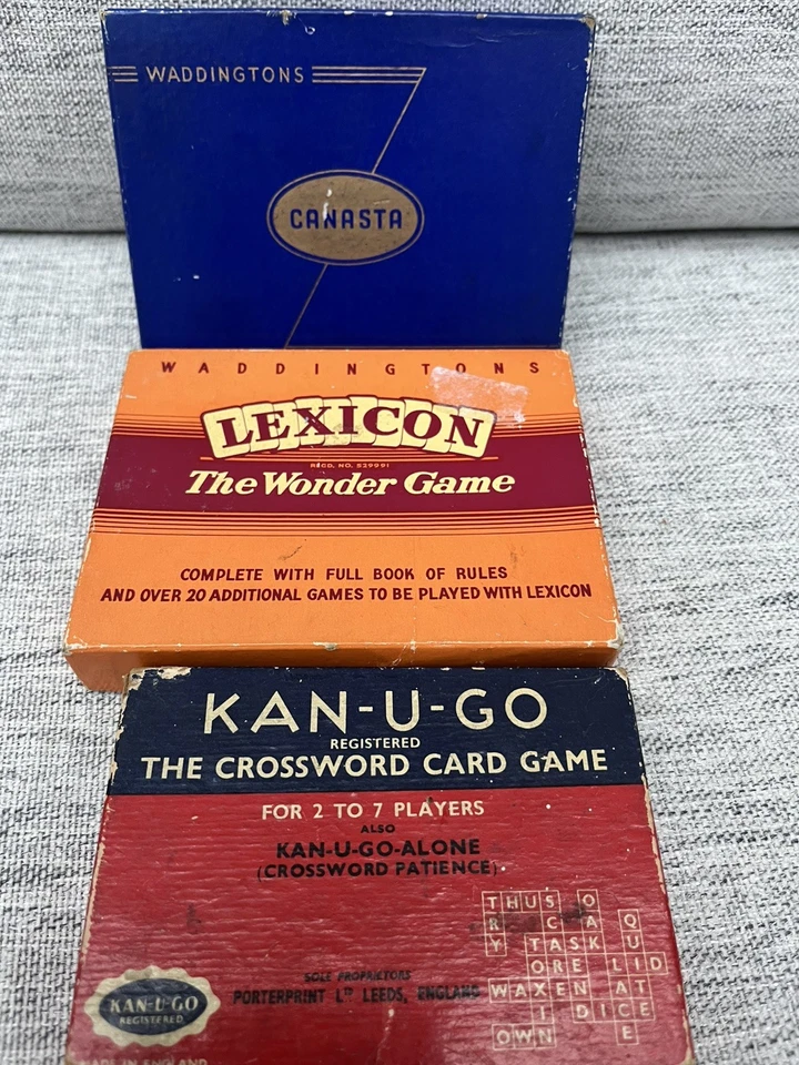 Vintage card games bundle KAN-YOU-GO, CANASTA & LEXICON. - Image 1 of 3