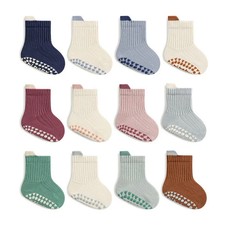 3 Pairs Kids Cotton Socks Boys and Girls Cute Comfy Breathable Baby Non-slip Flo