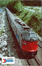postcard Amtrak train Coast Starlight - Seattle to Los Angeles