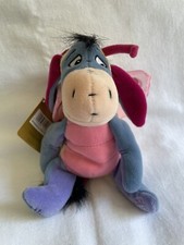Disney Butterfly Eeyore 8" Bean Bag Plushie RARE  RETIRED w/tags Winnie Pooh