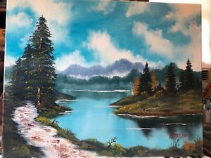 16 x 20 Oil Painting on Canvas...."Peaceful Haven"...Wet on Wet