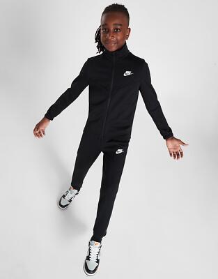 BOYS NIKE TRACKSUIT TOP BOTTOMS KIDS ZIP JACKET JOGGERS BLACK