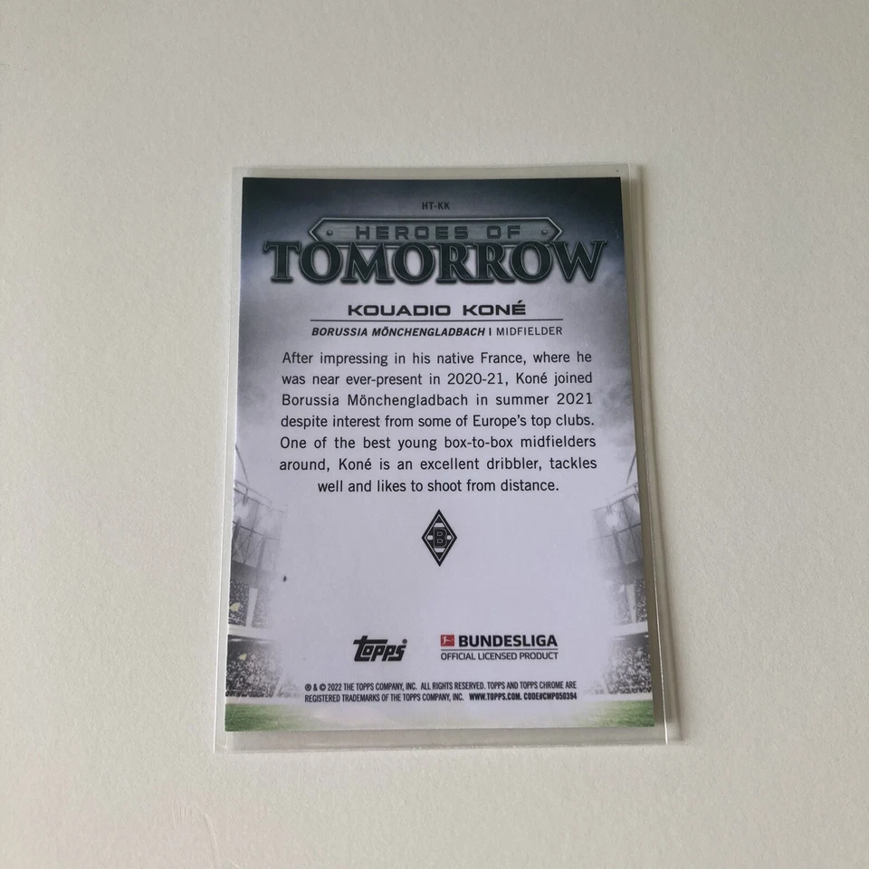 2021-22 Topps Chrome Bundesliga KOUADIO KONE #HT-KK Rookie Heroes Of Tomorrow - Image 4 of 4