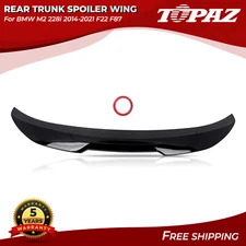 Rear Trunk Spoiler Wing For BMW M2 228i 2014-2021 F22 F87 PSM Style Glossy Black