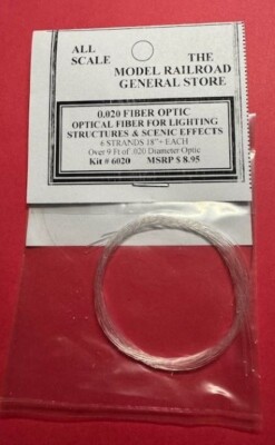 Fiber Optic 6020-S 0.020 dia (6 pc x 18'')per pack for Structure, Scenic Lighting