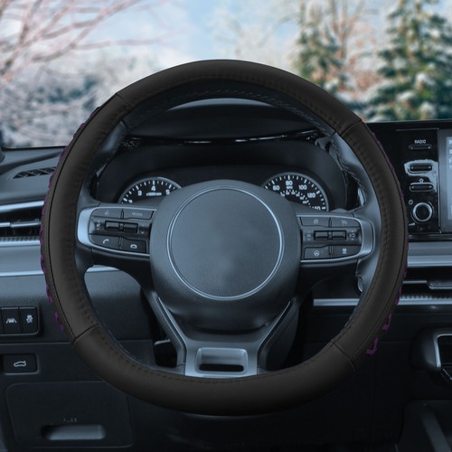 Genuine Leather Lace-Up Steering Wheel Cover Fits 14.5”-15.5" - Picture 3 of 5