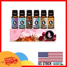 Luxurious Spa Scented Oils Gift Set - 6 Aromatic Oils in Amber Glass, 10ML