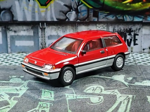 KONAMI / 1:64 1983 Honda Civic E-AH (Red). - Picture 4 of 6