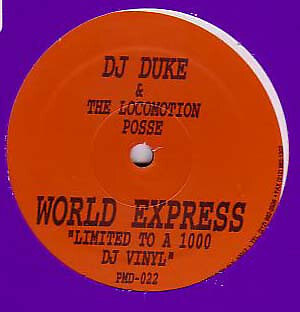 DJ Duke & The Locomotion Posse - World Express (12'', Maxi, Ltd) (Very Good (VG))