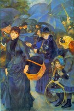 Les Para Pluies by Pierre-Auguste Renoir Giclee Fine Art Print Repro on Canvas
