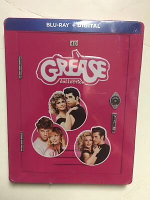 The Grease Collection (Blu-ray, 3 Disc, 2018) NEW Steelbook Dented
