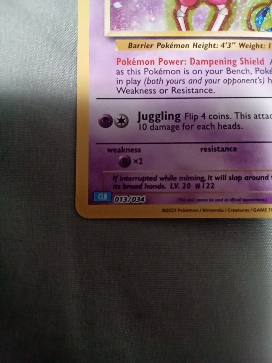 Pokémon TCG Mr. Mime Pokemon: Trading Card Game Classic 013/034 Pokémon TCG Mr. Mime Pokemon: Trading Card Game Classic 013/034