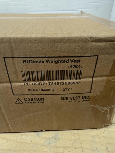 RUNFast RUNmax Pro Weighted Vest, 40 lb., Black | Sealed