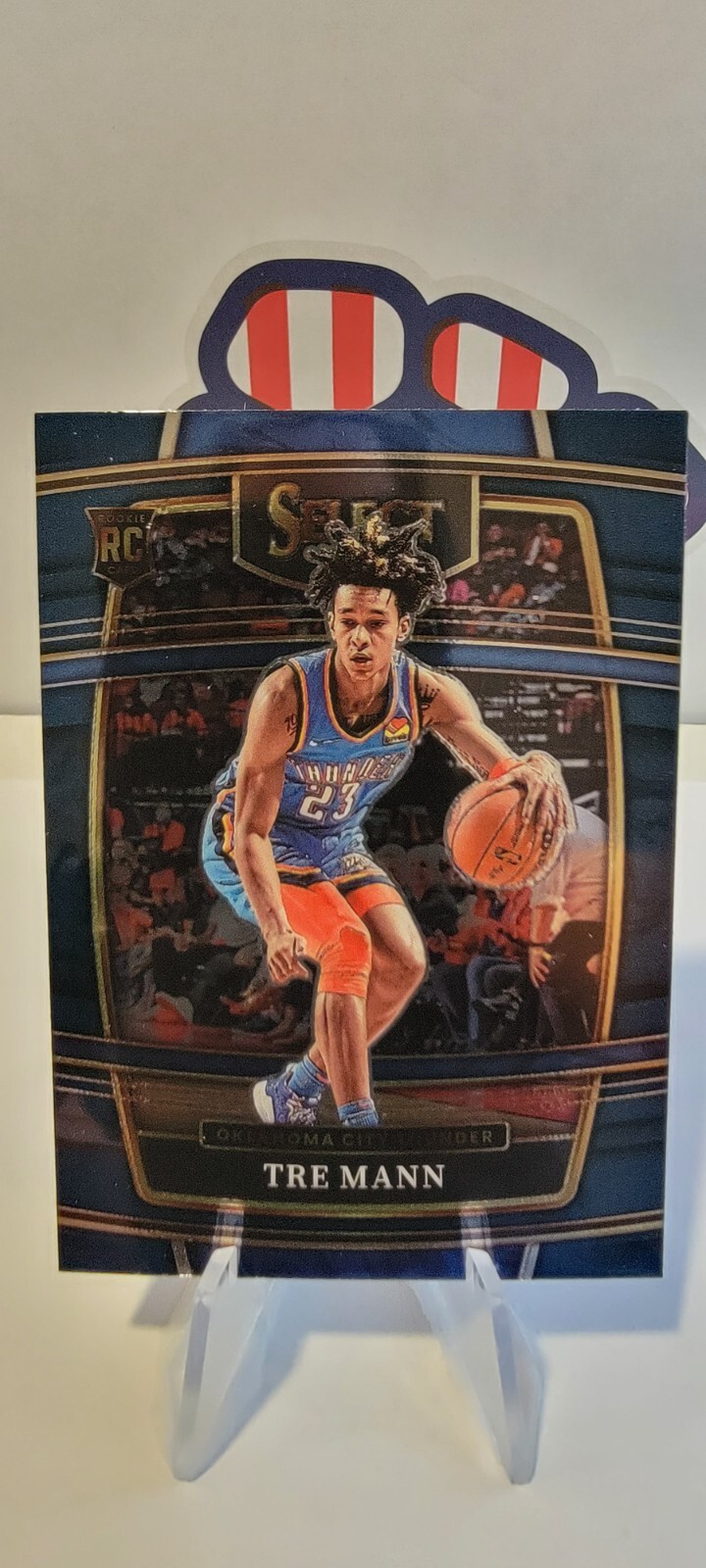 2021-22 Panini Select Tre Mann RC Rookie Concourse Base Retail Blue #36 Thunder