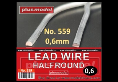 MW22 PLUSMODEL 559 LEAD WIRE HALFROUND HALBRUND 0,6 MM BLEIDRAHT