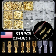 315X Assortment Spade Male Female Terminals Electrical Wire Crimp Connectors Kit