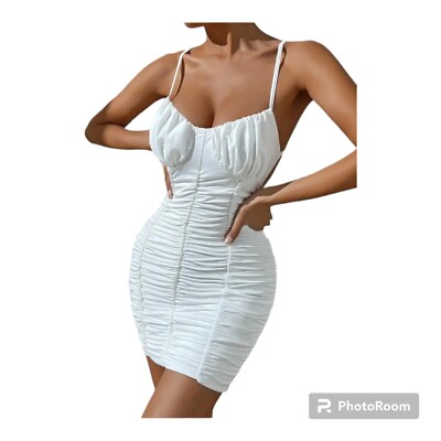 cross backless dress Flirty and Fabulous: Ladies Chain Cross Backless Furry Dress – Canary Houze main image 1