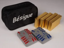 Kit of 2 New Besigue Markers, 4 Decks of Cards and one Bag. ** Free Shipping **