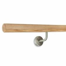 Ballettstange Esche hell, 42 Ø + 2 Halter Edelstahl zum Einschrauben