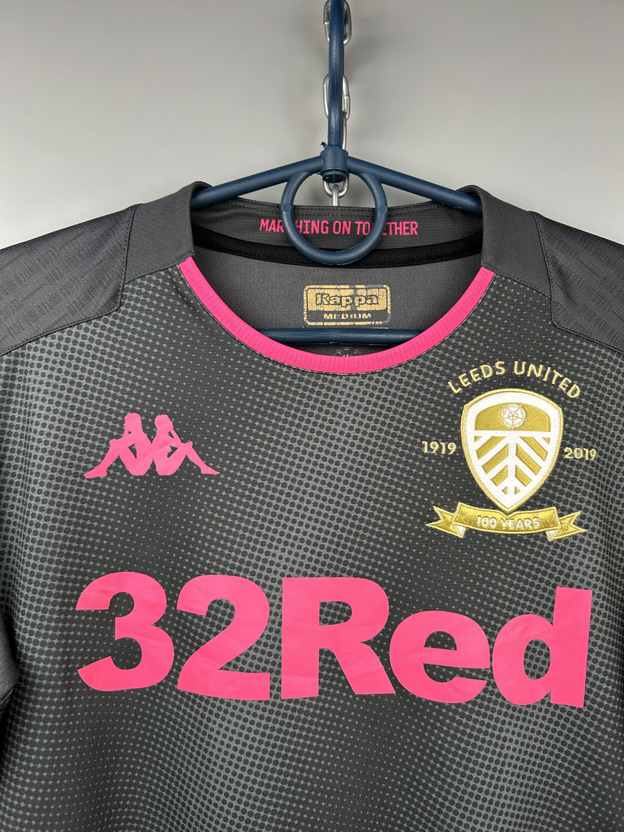 Leeds United 2019 2020 Football Soccer Centenary Away Kappa Shirt