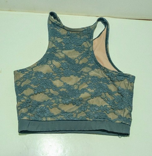 Balera Dancewear SA Cropped Top Tank Floral Mesh Green Dance Costume