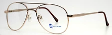 MODERN OPTICAL Hunter Gold Unisex Aviator Full Rim Eyeglasses 53-16-140 B:44
