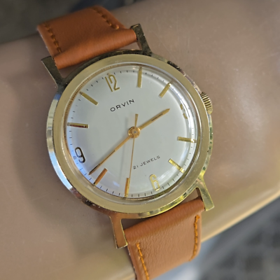 Vintage ORVIN by SEARS ROEBUCK men's watch Cal.AS 1702 21Jewels