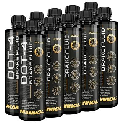J1703 Bremsflüssigkeit MANNOL DOT4 10x 450 ml für Aprilia Beta BMW Derbi Ducati