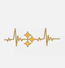 Pittsburgh Steelers Heartbeat Vinyl Decal Window Laptop Iphone