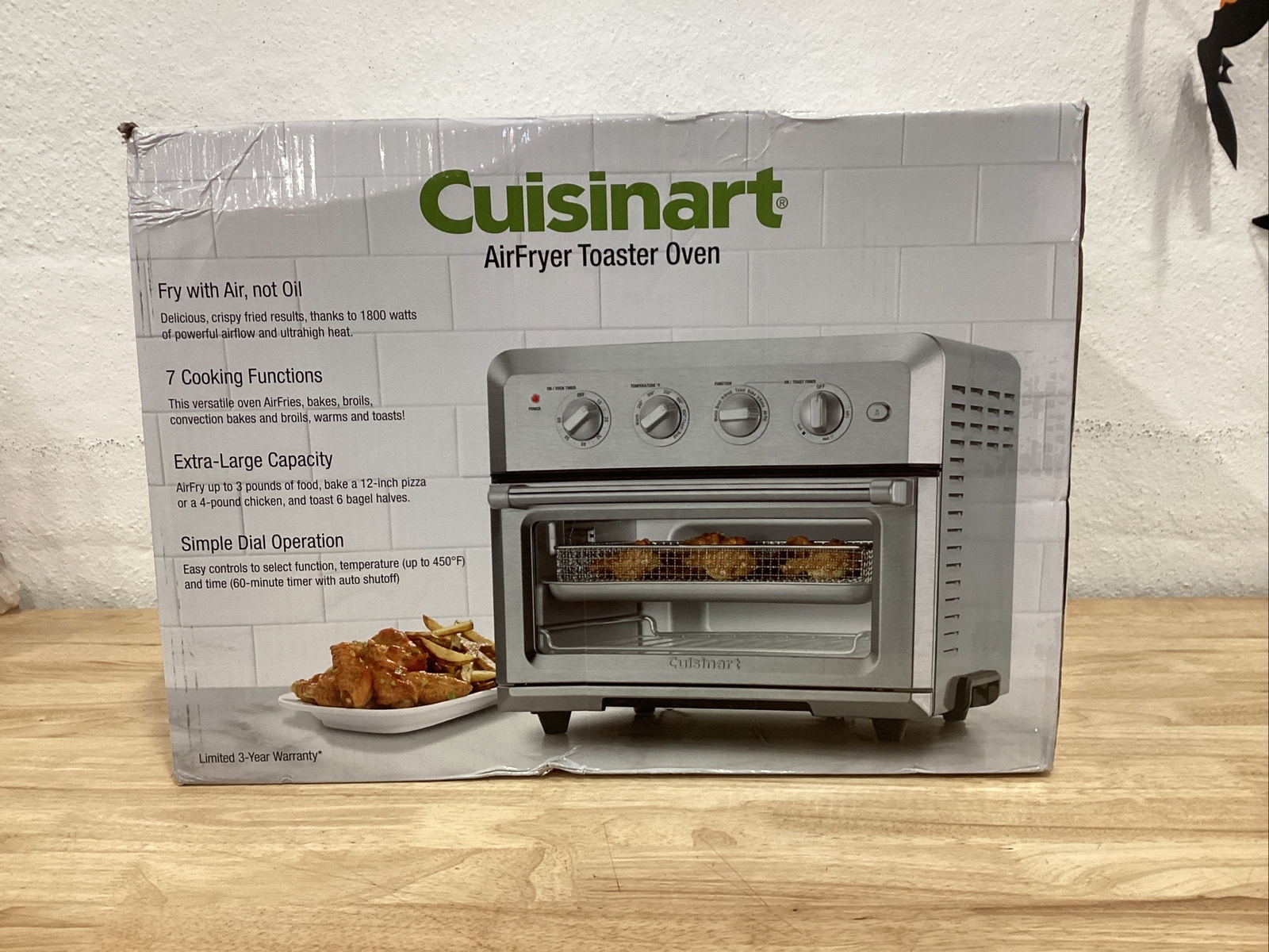 Cuisinart Air Fryer Toaster Oven Stainless Steel CTOA122 eBay