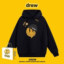 New DREW HOUSE hooded smiley printed floral hoodie pure cotton casual hoodie