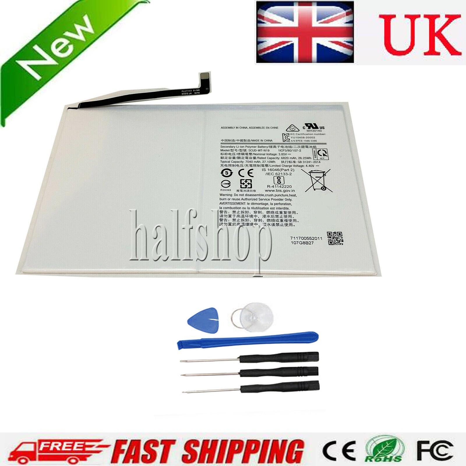 Battery for Samsung Galaxy Tab A7 10.4 SM-T505 SM-T505N SM-T503 SM-T507