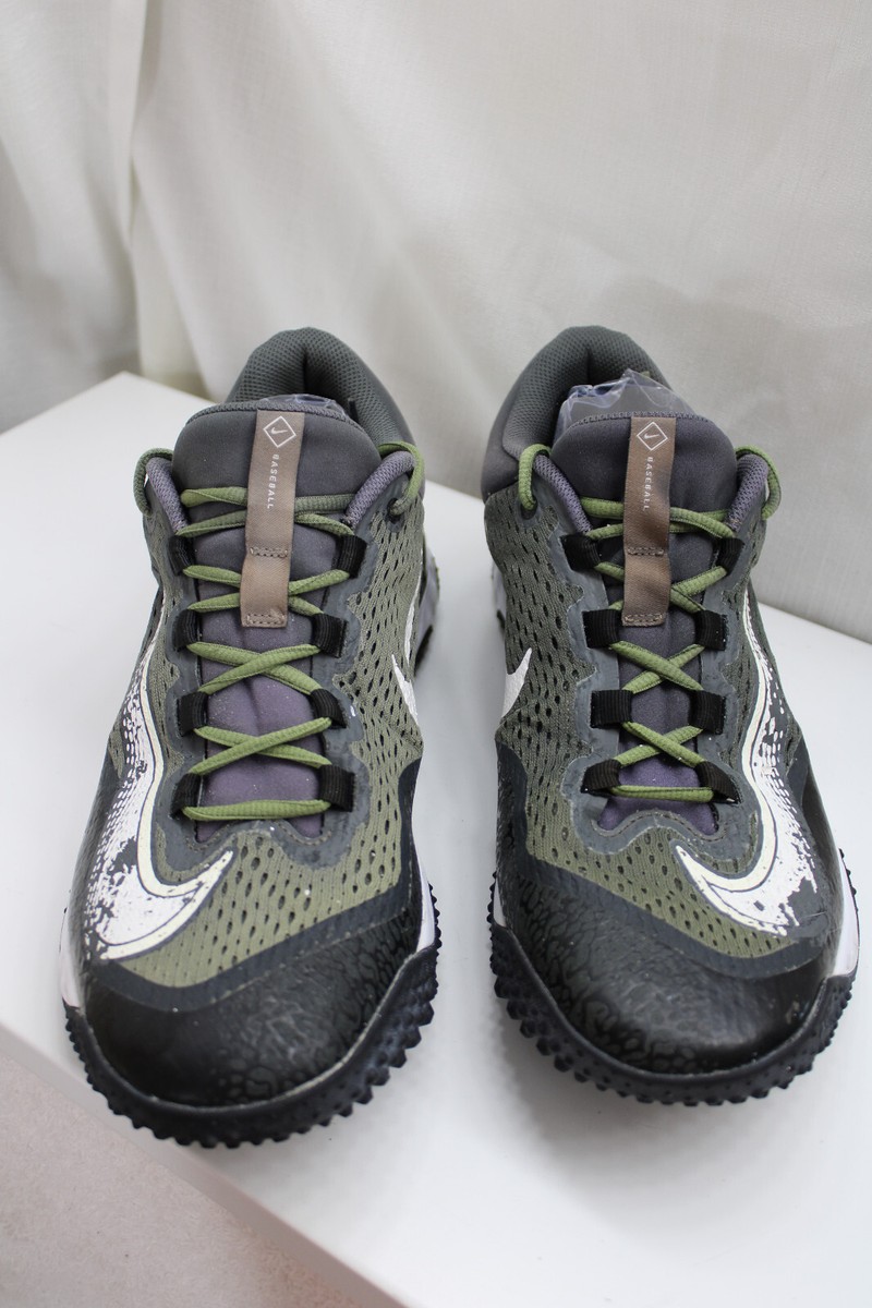 靴 12 Men's 12.5 Nike Renew Dragon Turf baseball shoes Black Green Gray