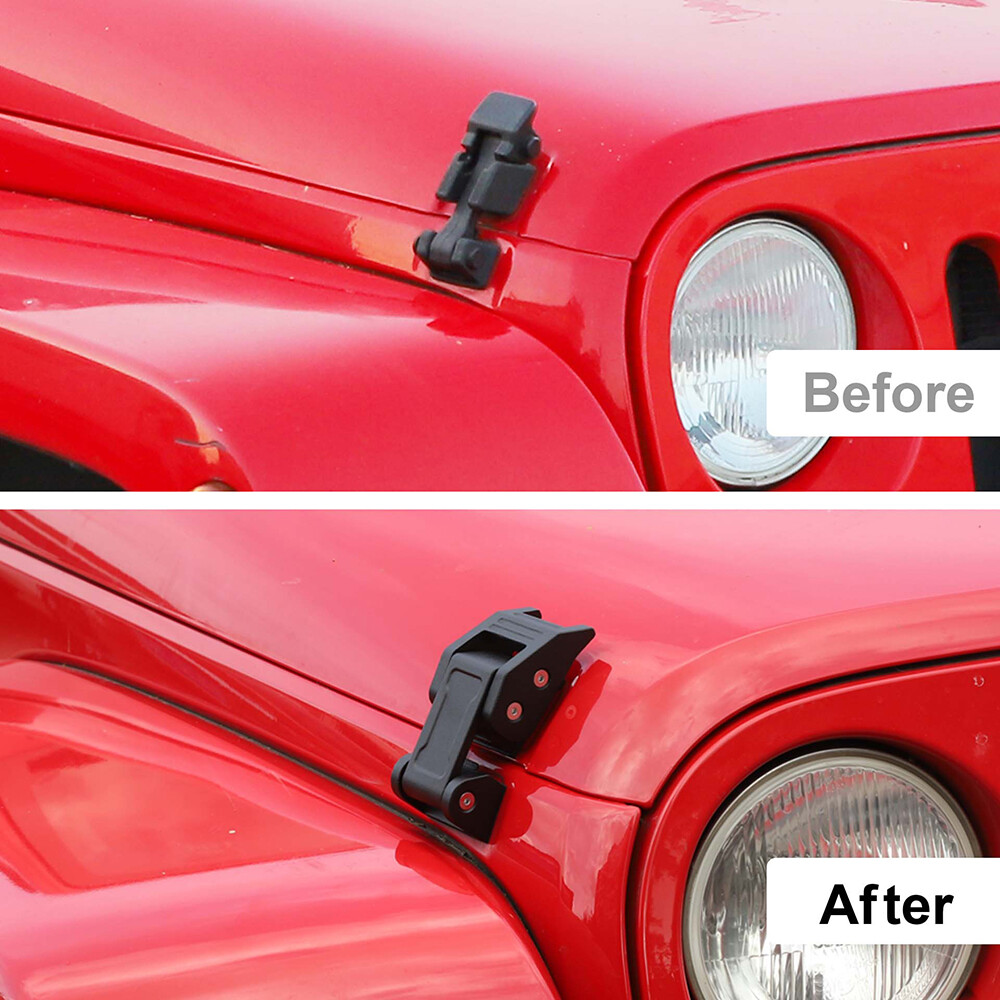 FIT Jeep Wrangler JK JL Hood Latches Hood Lock 2pcs Aluminum Catch Locking Kits - Foto 10
