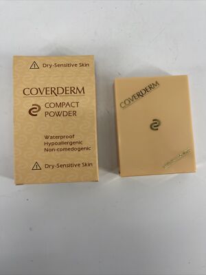 Coverderm Waterproof Hypoallergenic No 1 Compact Powder Dry Sensitive NOS *READ*