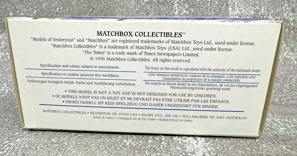 Matchbox Collectables 1:43 Scale Diecast YPP 02 - 1931 Morris Van - London Times - Image 4 of 4