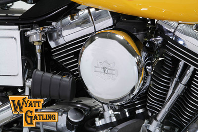 Chrome Wyatt Gatling Luftfilterbaugruppe Passt FXST, FXD 1993-2007