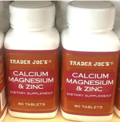 2 X Trader Joe's Vitamins Calcium, Magnesium & Zinc *Immune Support