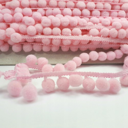 Pom pom trim 10mm Bobbles 18mm Total Width Tape Various Colours POM POM Trim UK - Picture 12 of 16